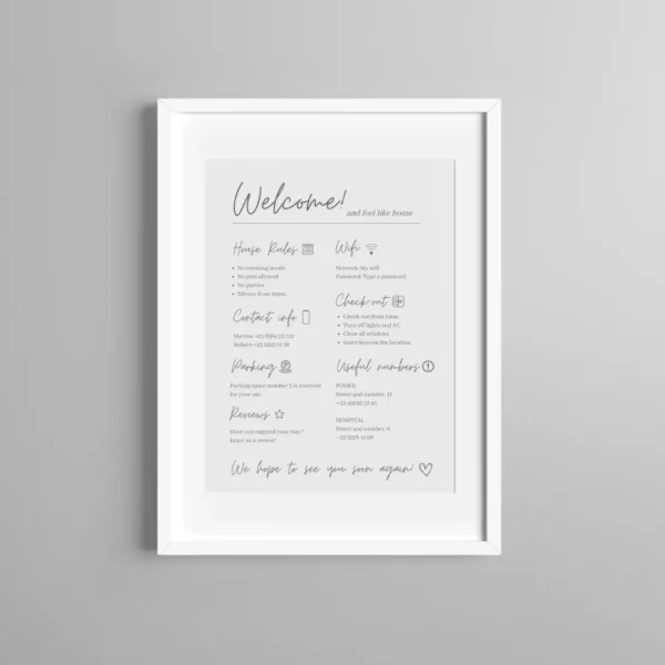 Cartel de bienvenida para tu Alojamiento - Imagen 5